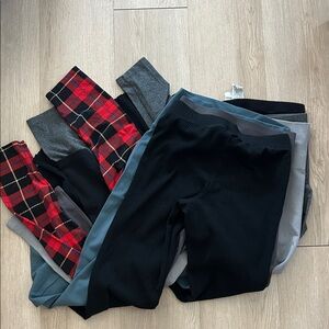 ASSORTED BRANDS “LOT OF 7” LEGGINGS PANTS SIZE XS/S PRE-OWNED
